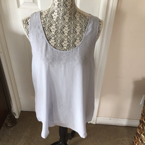 French Connection Silk Blouse Pale Blue - Picture 1 of 14
